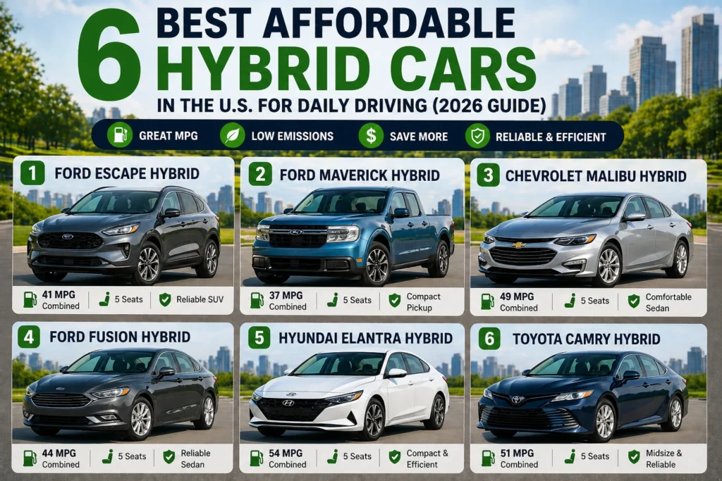 affordable hybrid cars in the U.S. for daily driving