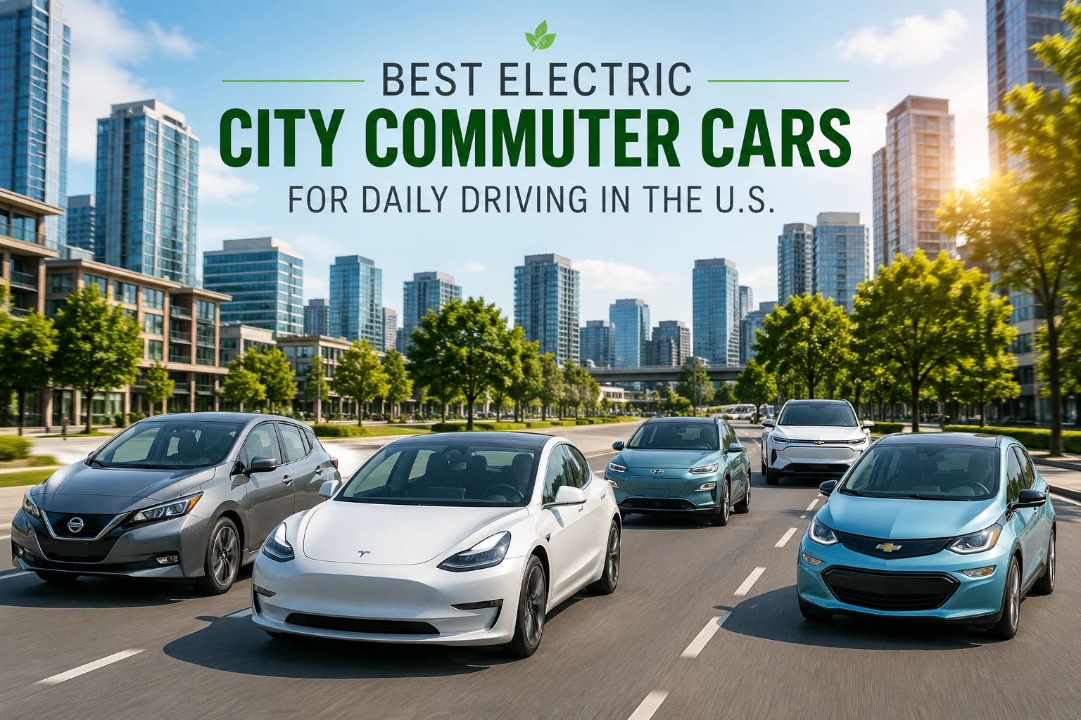 Electric city commuter cars in the U.S. including affordable EVs for daily urban driving