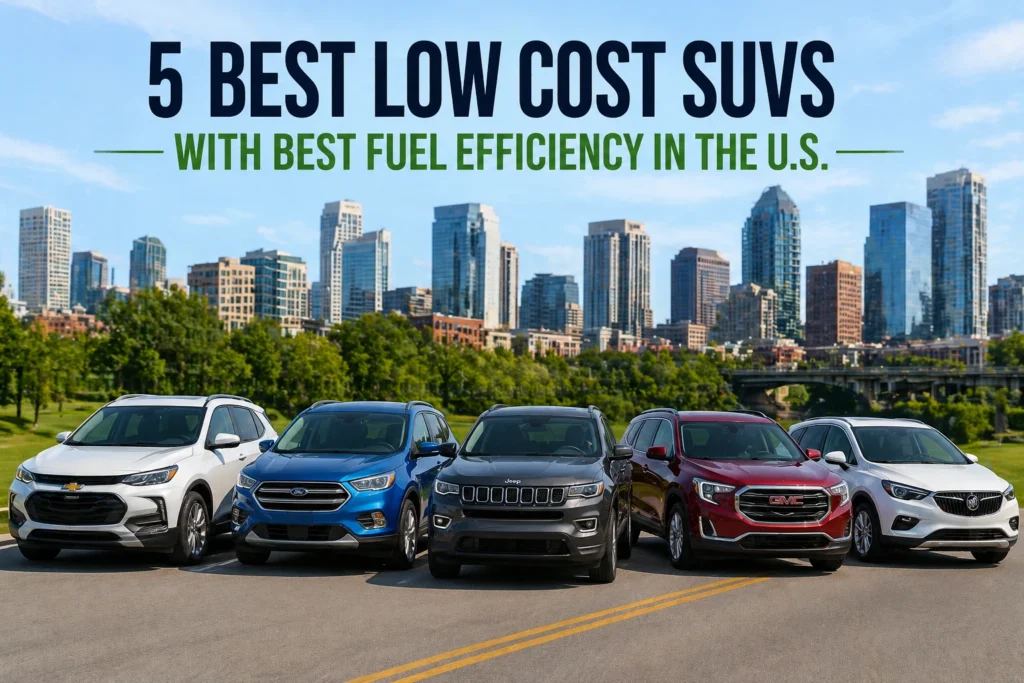 Low cost SUVs with best fuel efficiency in the U.S. including affordable family SUVs with good MPG